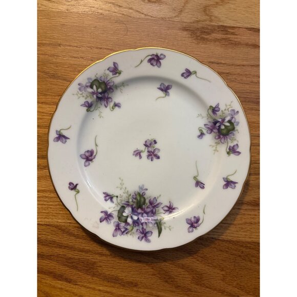 Rossetti Spring Violets Hand Painted Plate Gold Trim 7 Inches Made In Occupied J - Picture 1 of 4